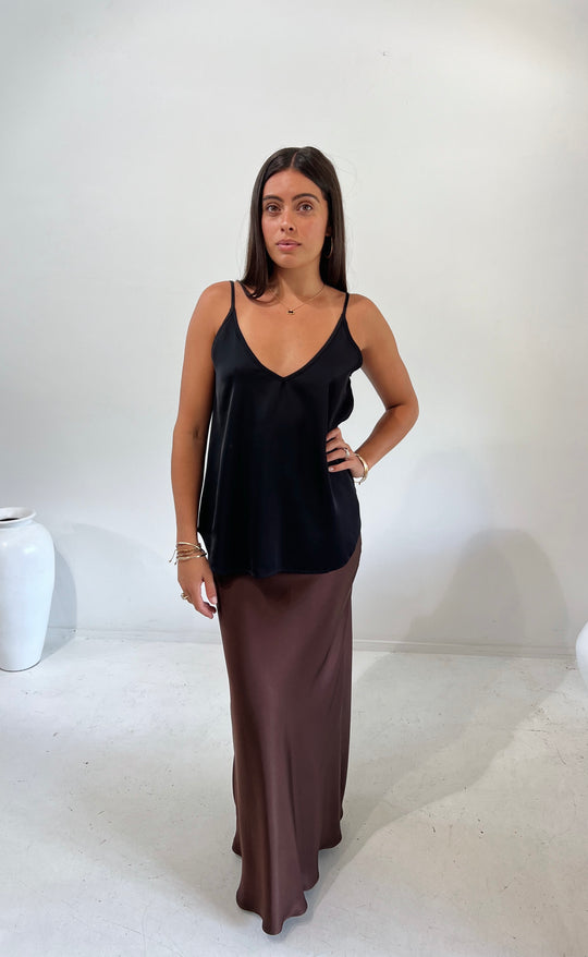 Bias Maxi Skirt Coco Satin