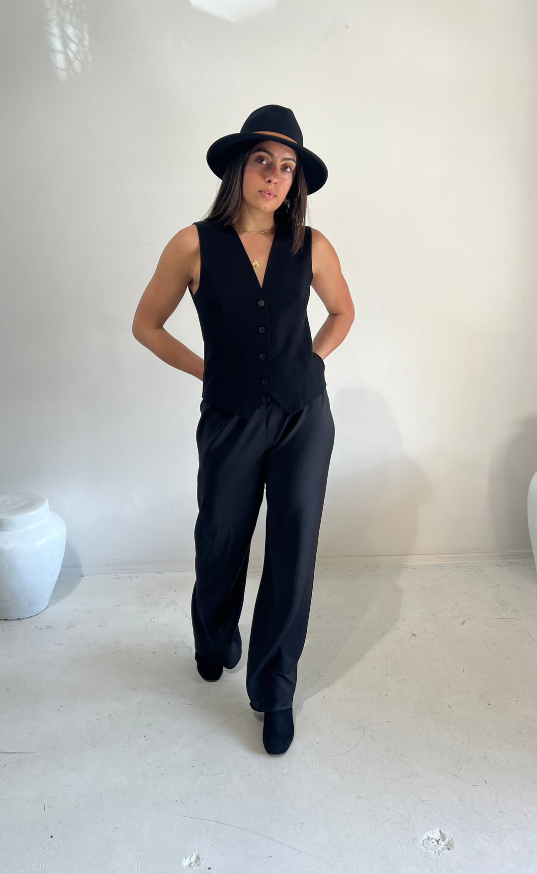 Parisienne Pant Black Silk