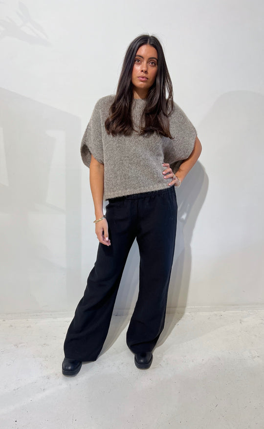 Smokin Pant Black Linen