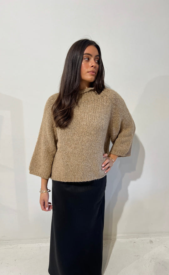 Soraya Boxy Bouclé Sweater | Honey