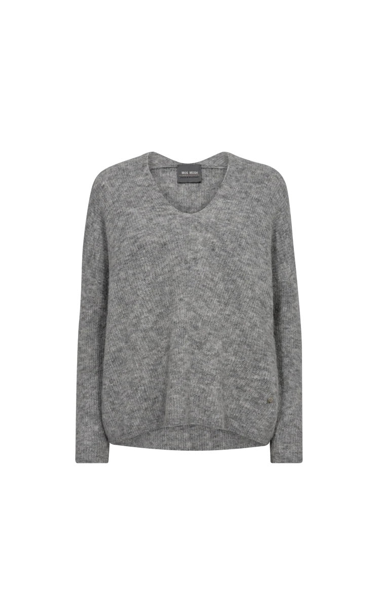 Thora V-Neck Knit Grey