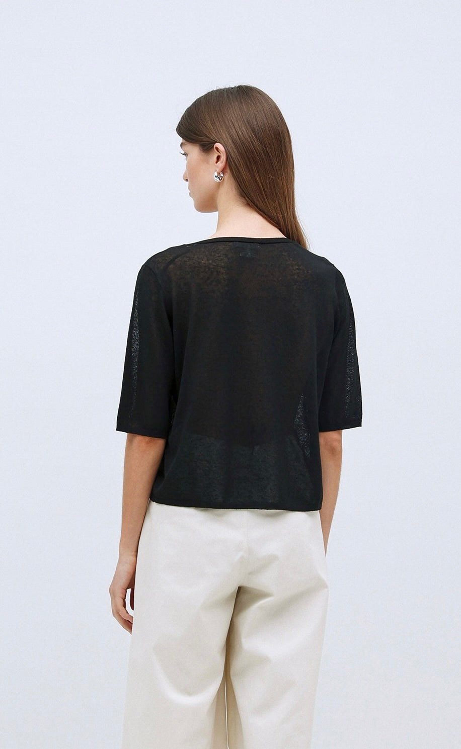 Cardigan Linen Blend Black
