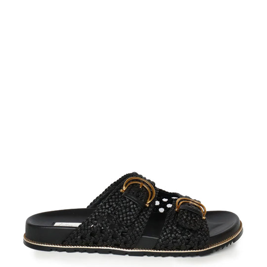 Holly Slide Black Woven
