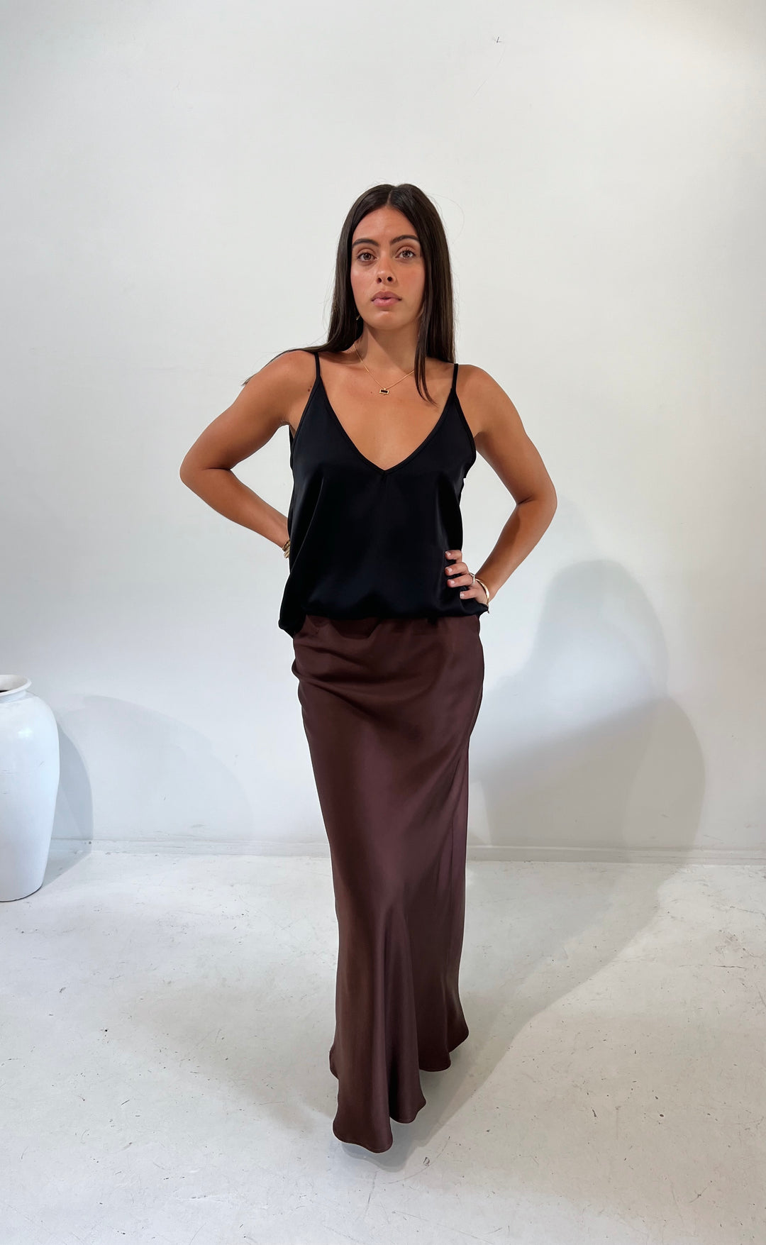 Bias Maxi Skirt Coco Satin