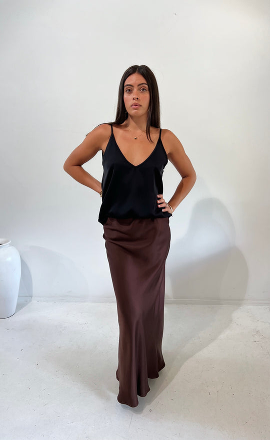Bias Maxi Skirt Coco Satin