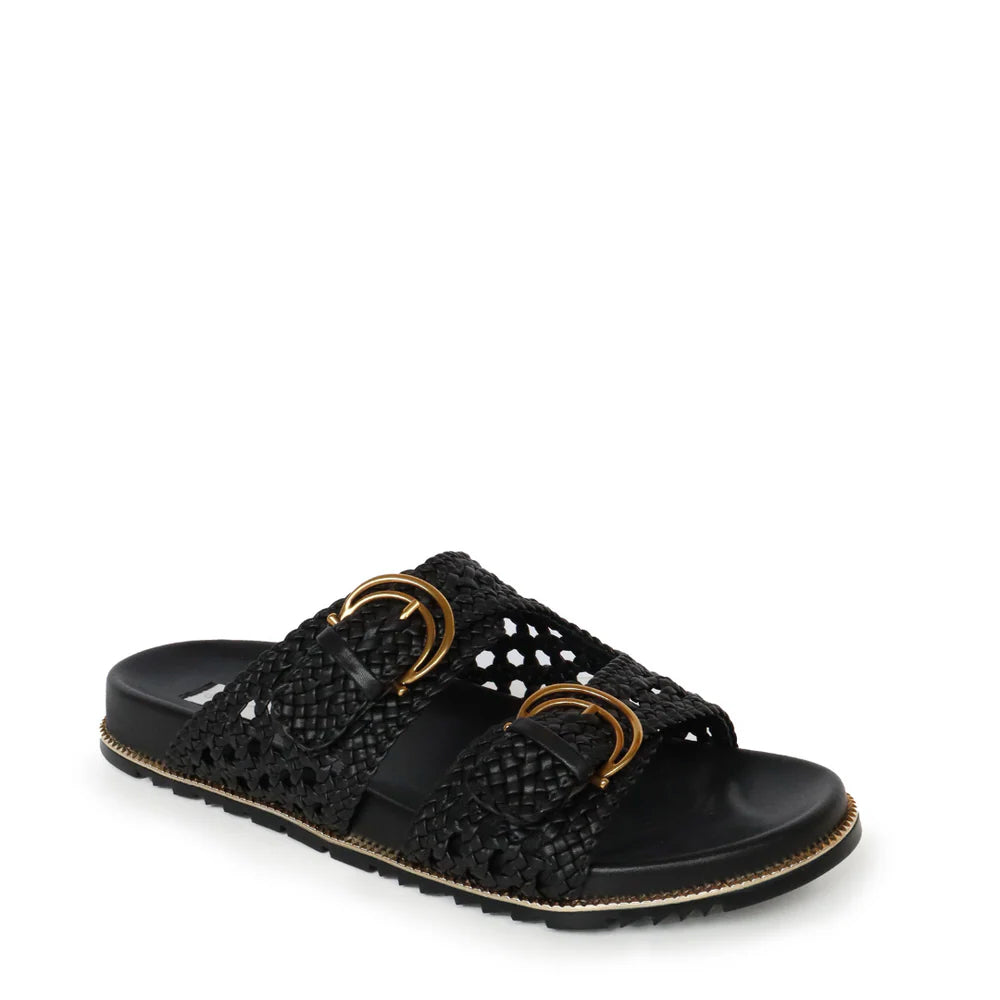 Holly Slide Black Woven