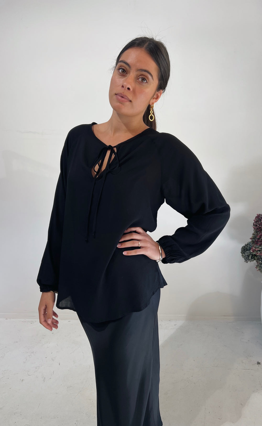 The Empower Blouse Black Daybreak