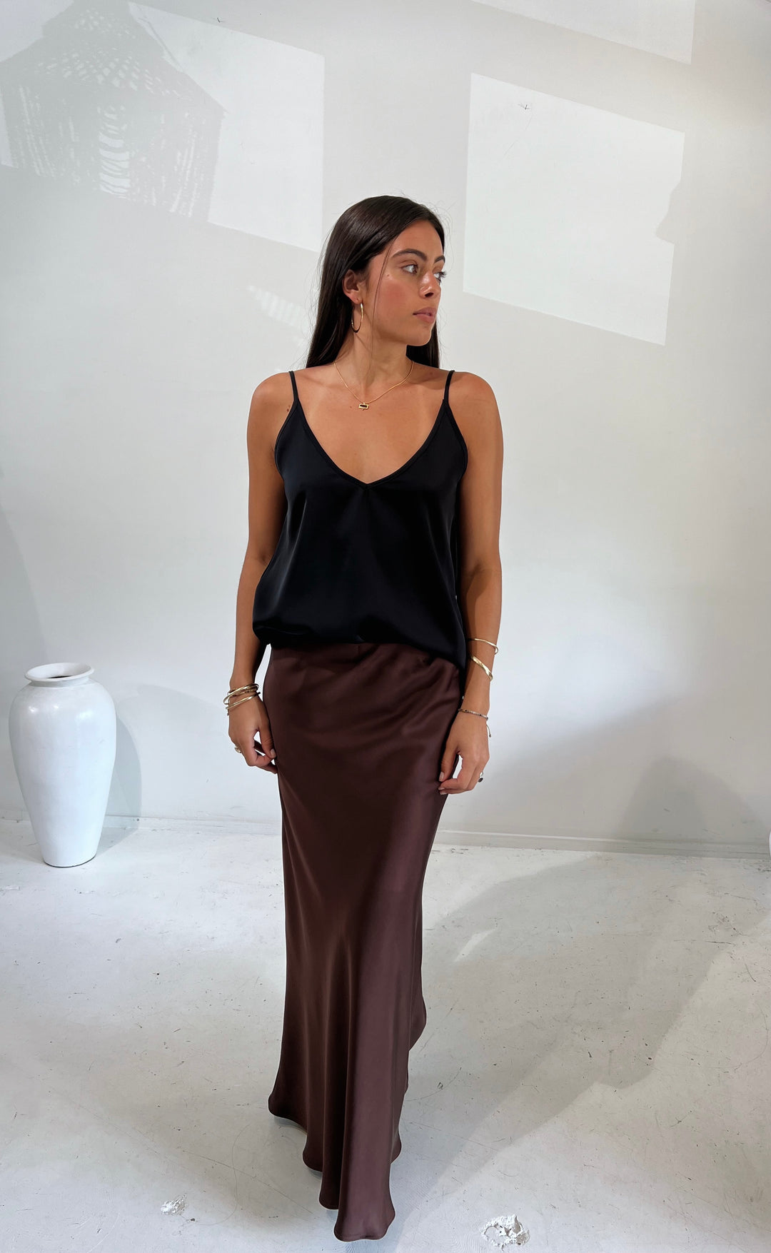 Bias Maxi Skirt Coco Satin