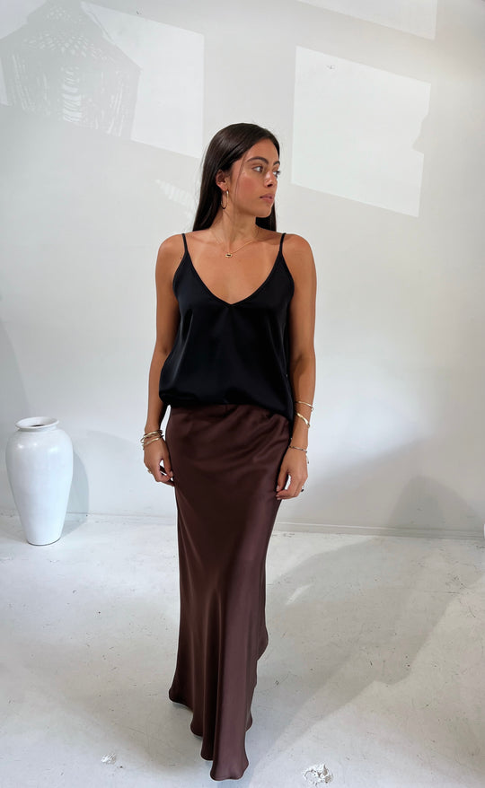 Bias Maxi Skirt Coco Satin