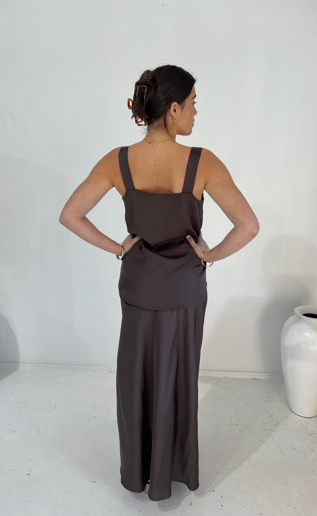 Hana Top Earth Satin