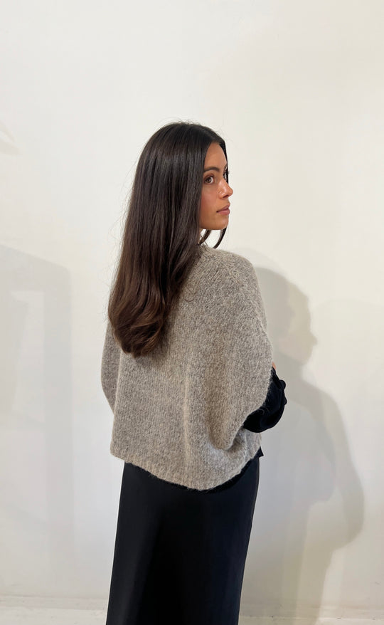 Luxe Alpaca Wool Vest Taupe