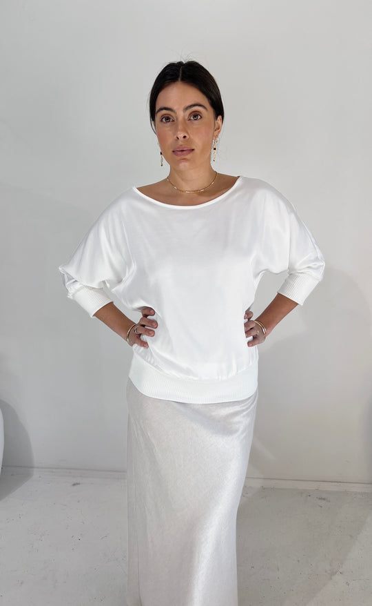 Talitha Top Ivory Satin