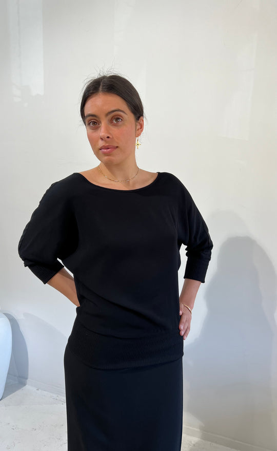 Talitha Top Black Crepe