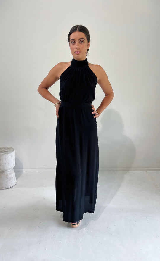 Cannes Dress Maxi Black