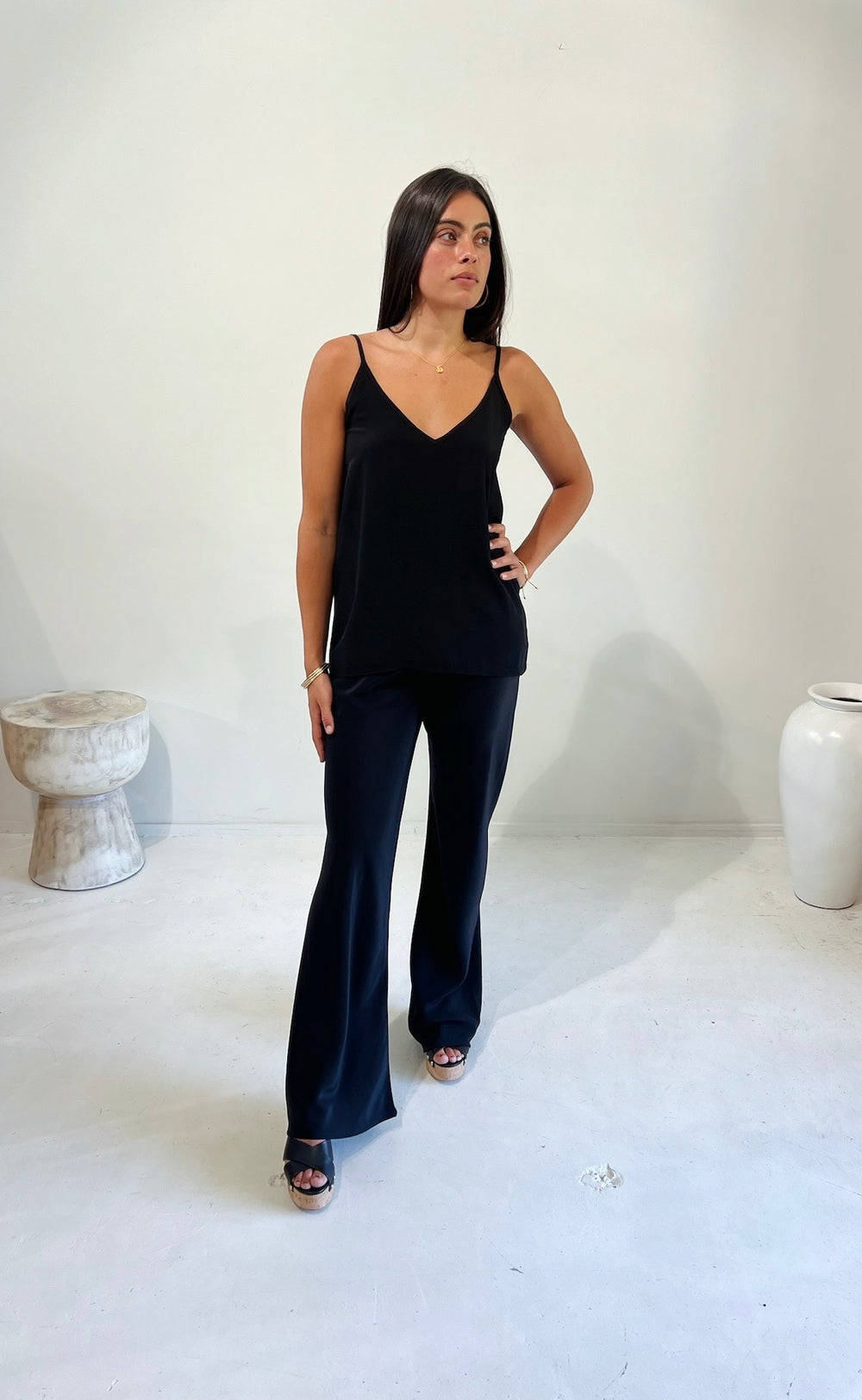 Parisienne Pant Black Silk