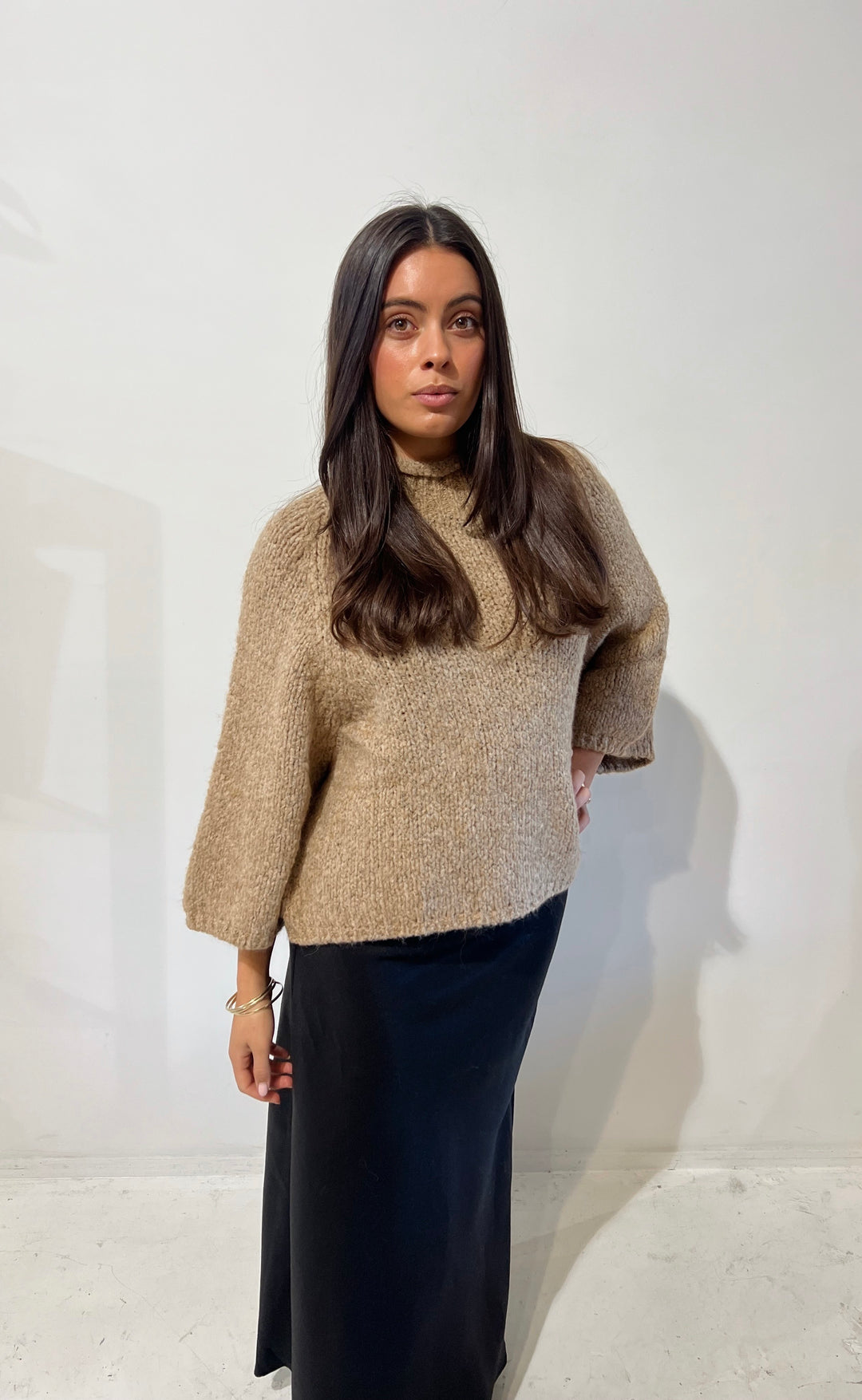 Soraya Boxy Bouclé Sweater | Honey