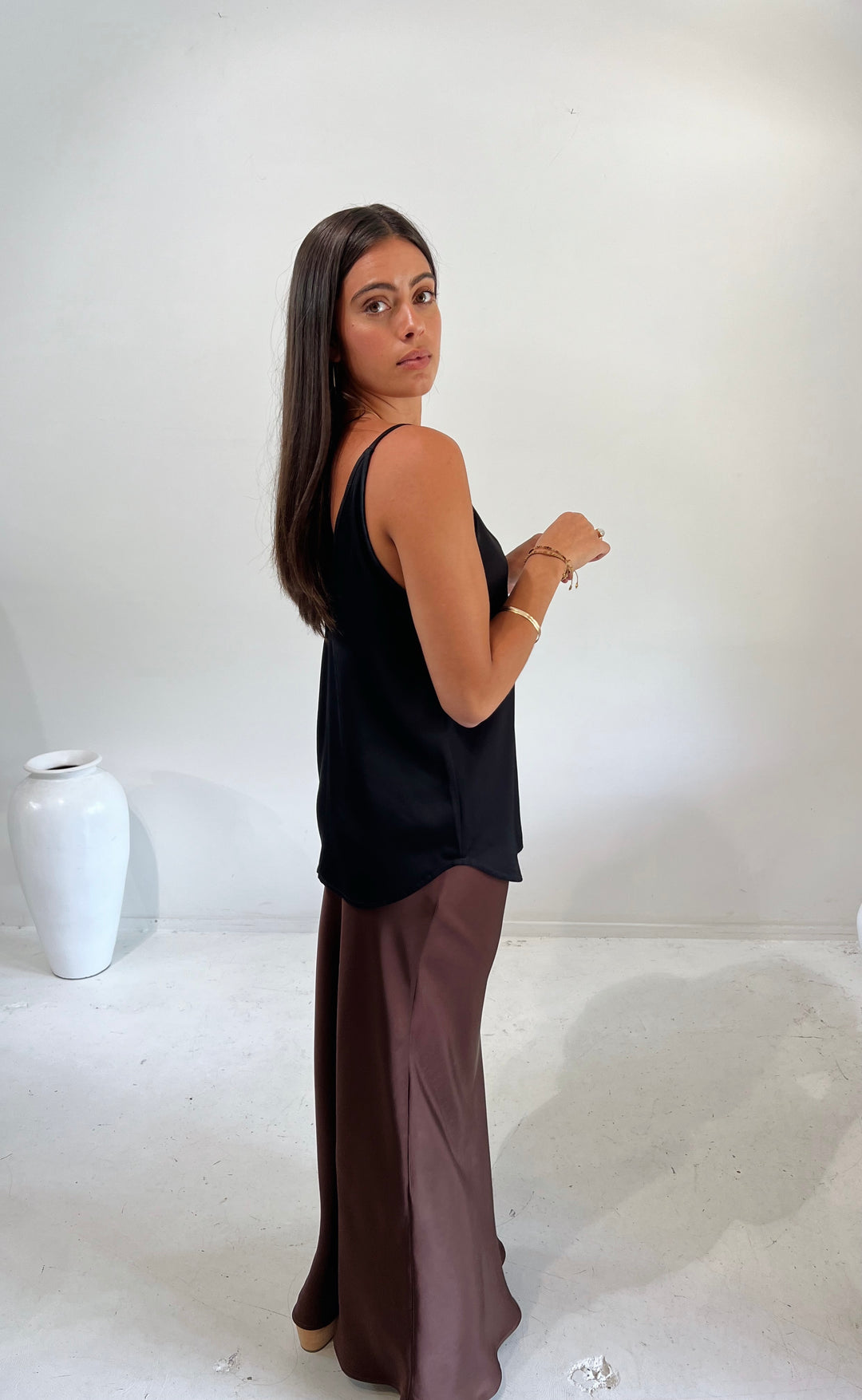 Bias Maxi Skirt Coco Satin