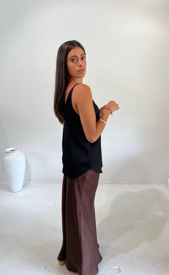 Bias Maxi Skirt Coco Satin