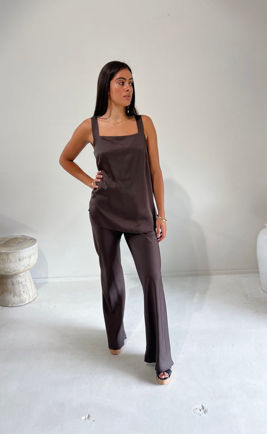 Parisienne Pant Earth Satin