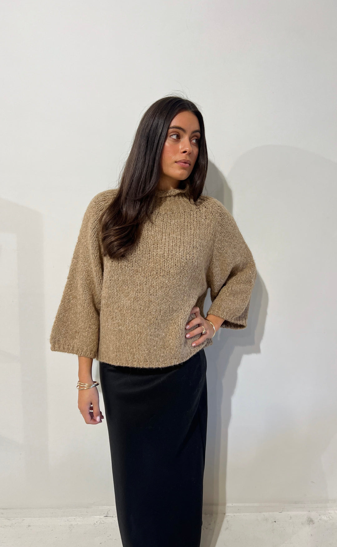 Soraya Boxy Bouclé Sweater | Honey