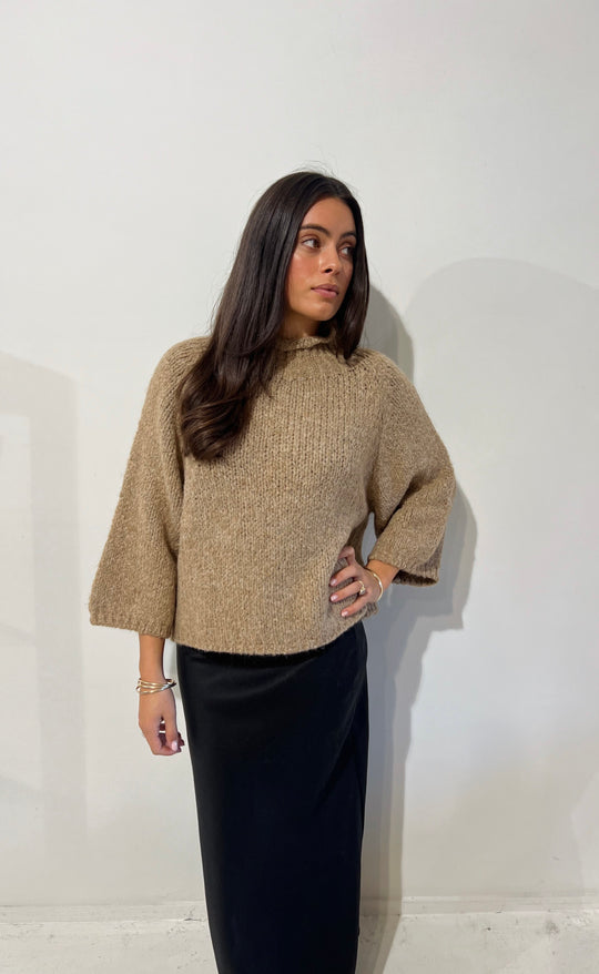 Soraya Boxy Bouclé Sweater | Honey