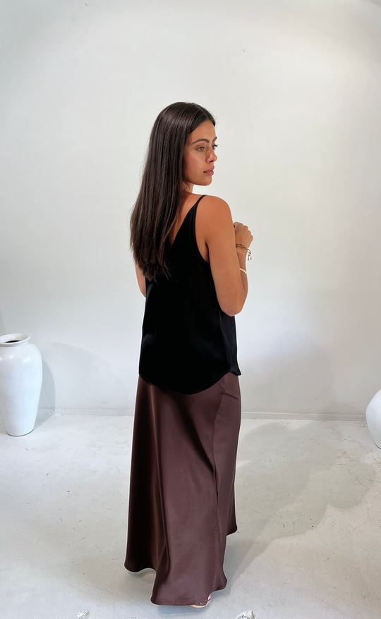 Bias Maxi Skirt Coco Satin
