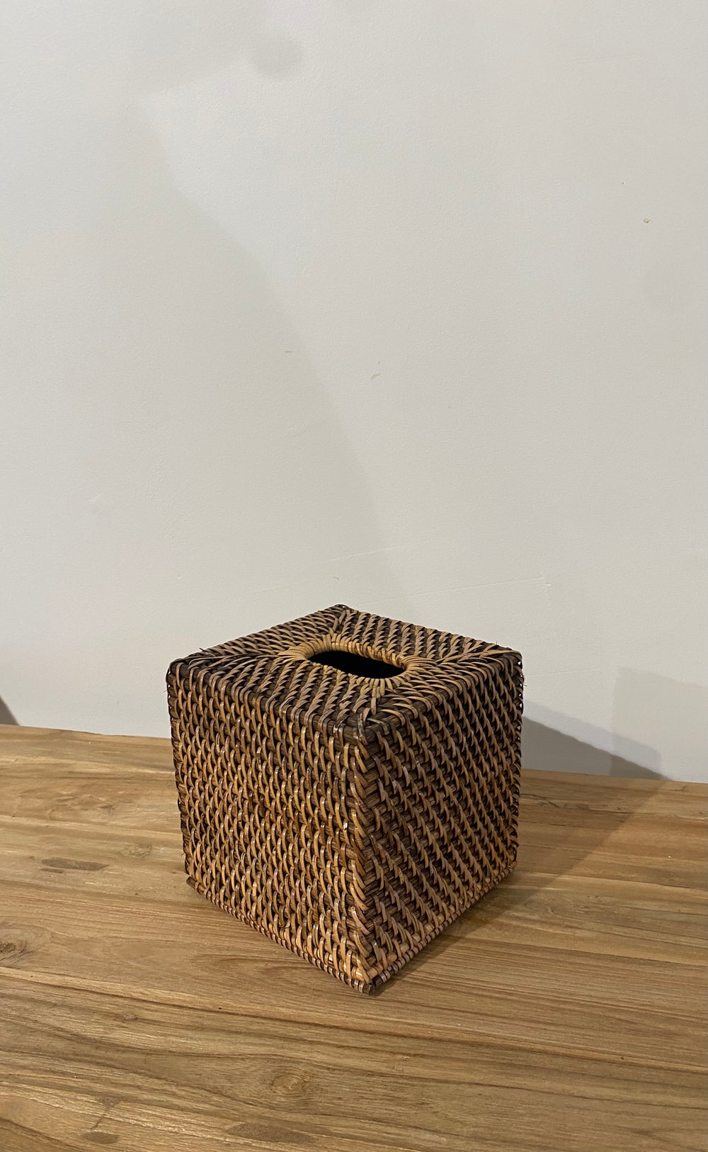 Natural Rattan Tissue Box - Square