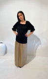Temple Skirt Silk Taupe
