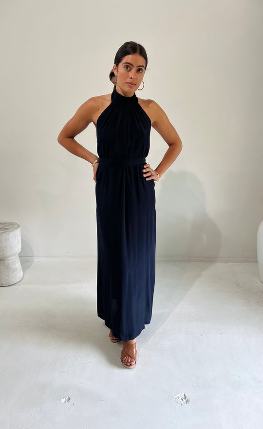 Cannes Dress Maxi Navy