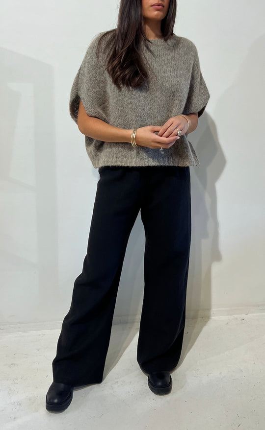 Luxe Alpaca Wool Vest Taupe