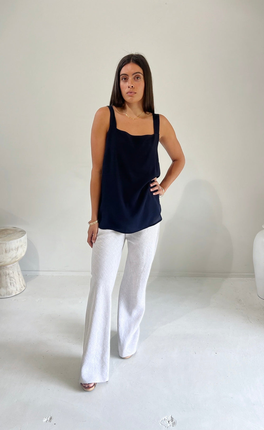 Parisienne Pant Stone Hemp