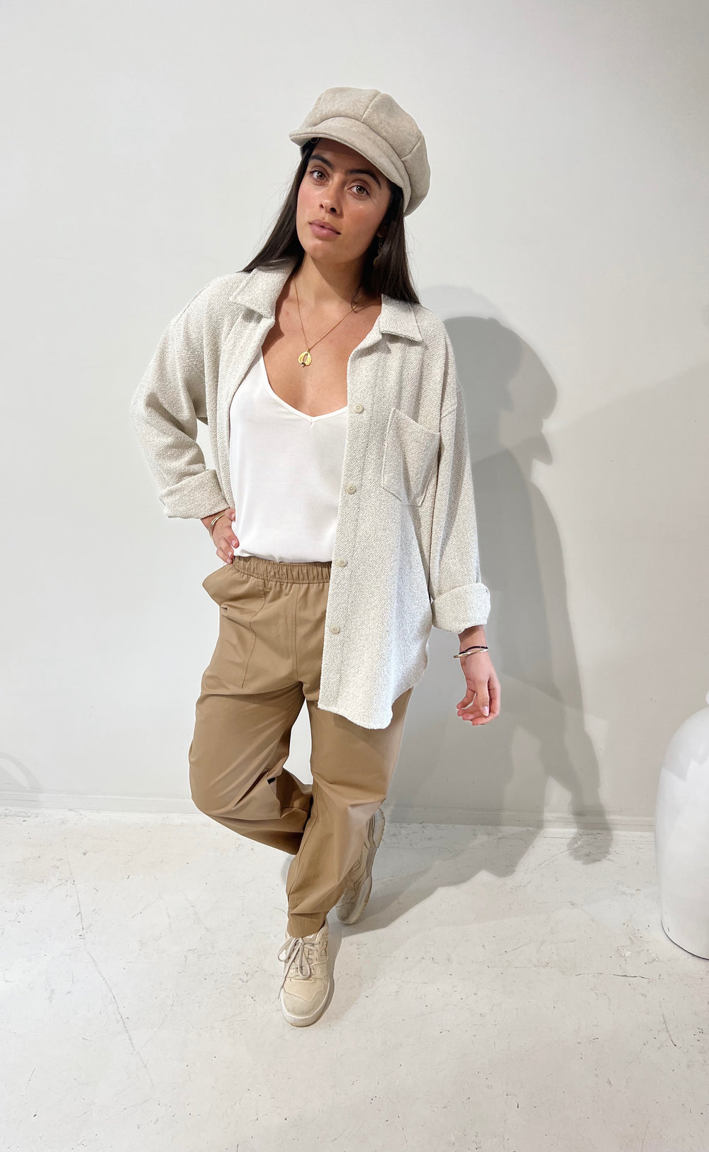 Cherie Trouser Beige Organic Cotton