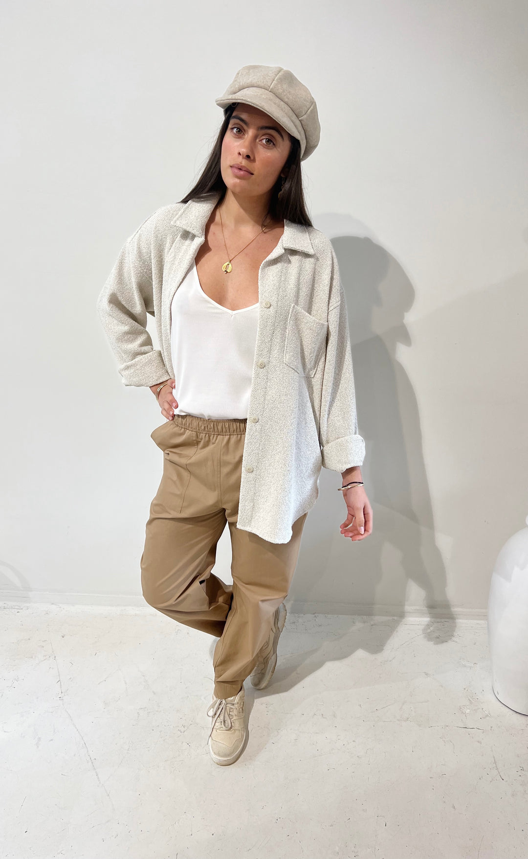 Cherie Trouser Beige Organic Cotton