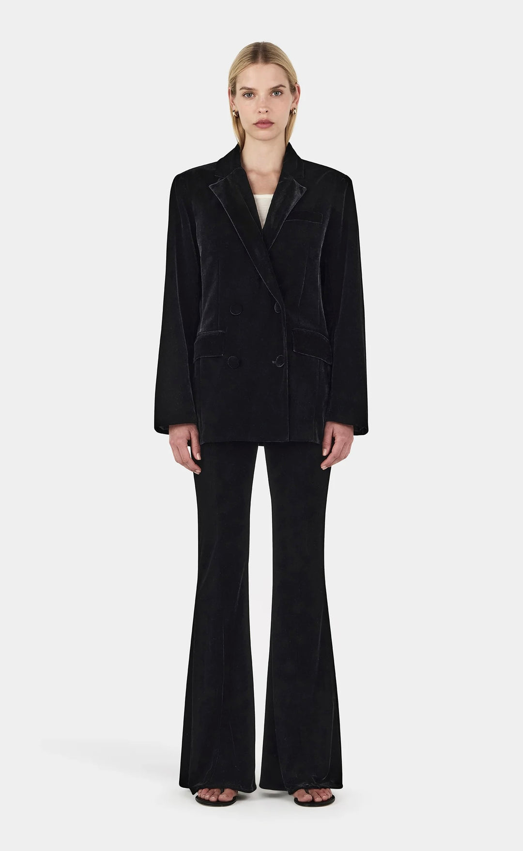 Alistair Velvet Blazer Black