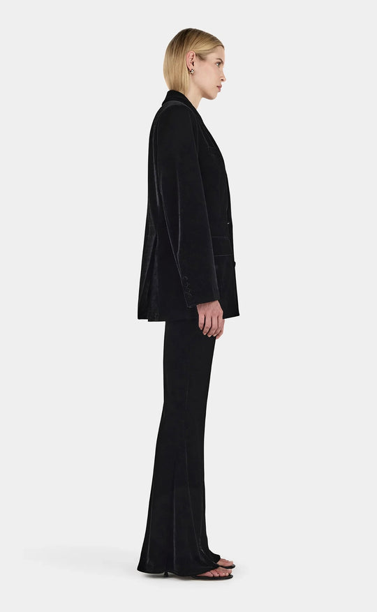 Alistair Velvet Blazer Black
