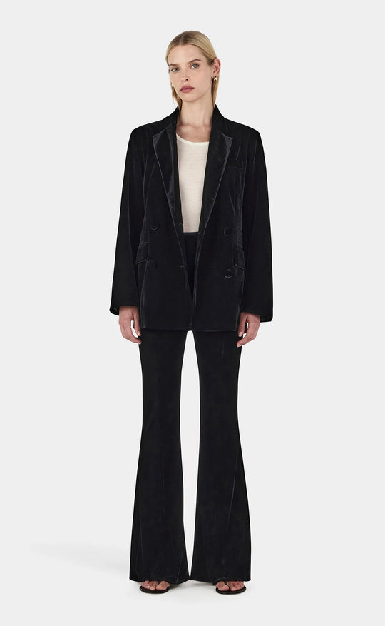 Alistair Velvet Blazer Black