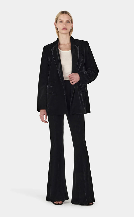 Alistair Velvet Blazer Black