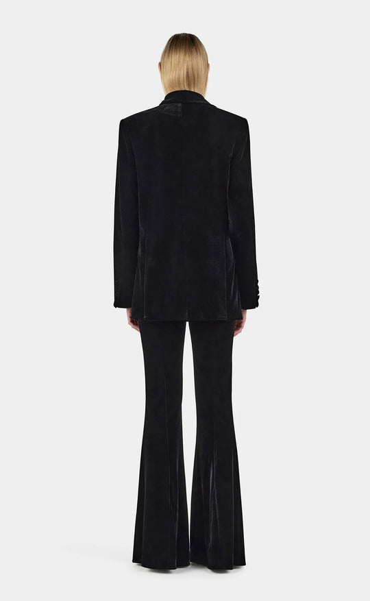 Alistair Velvet Blazer Black