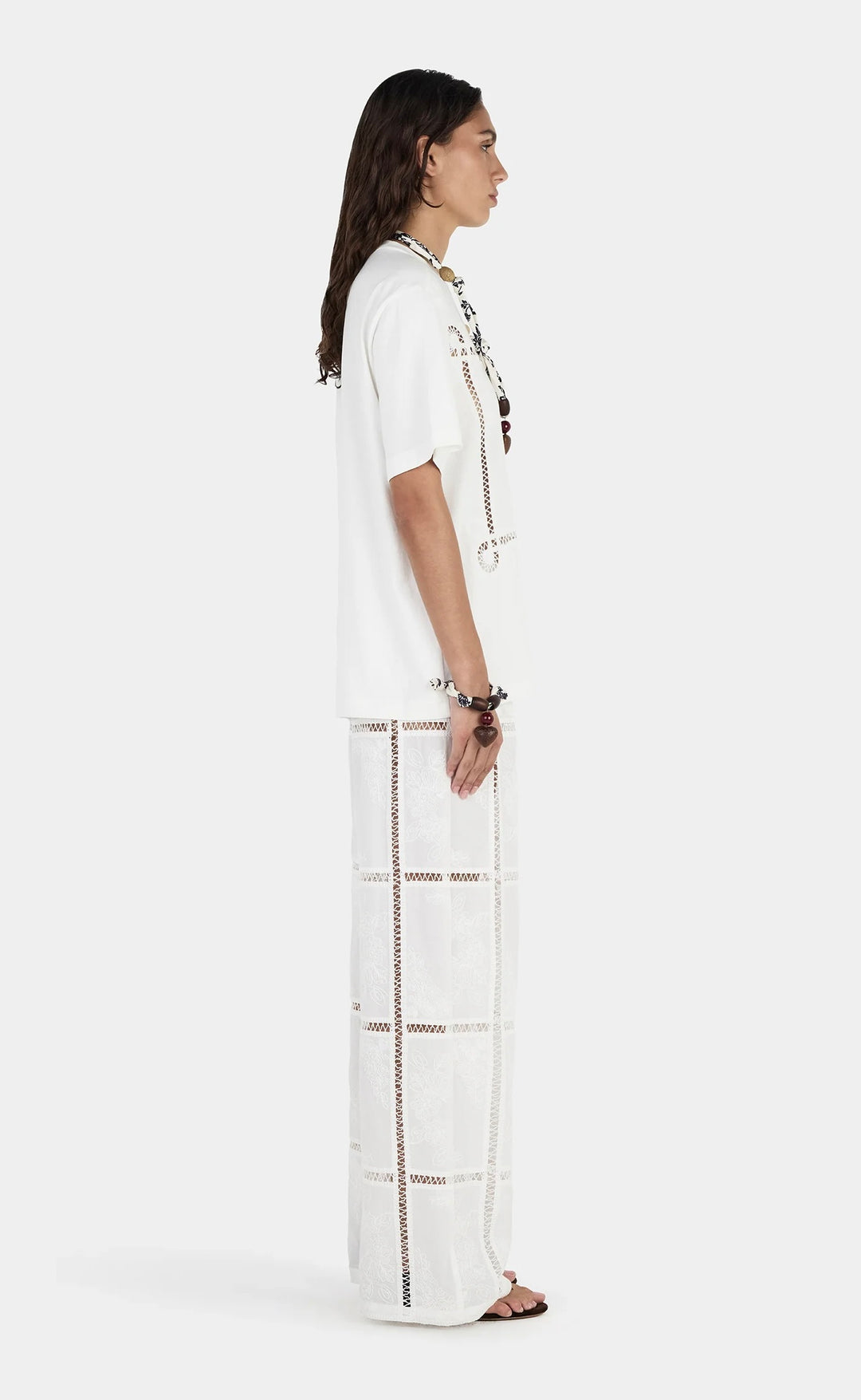 Esther Pant Embroidered Crochet