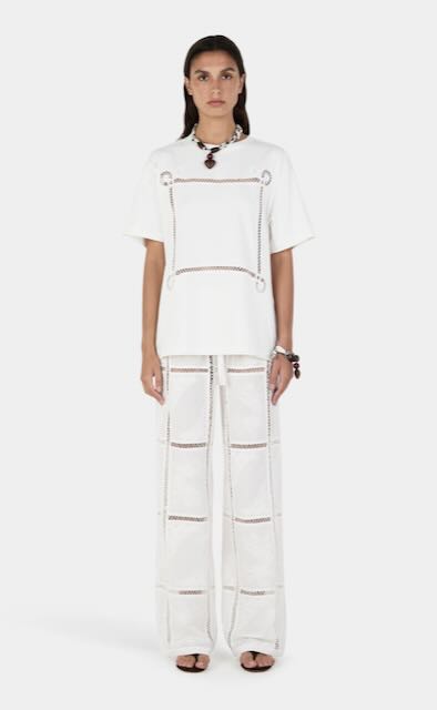 Esther Pant Embroidered Crochet