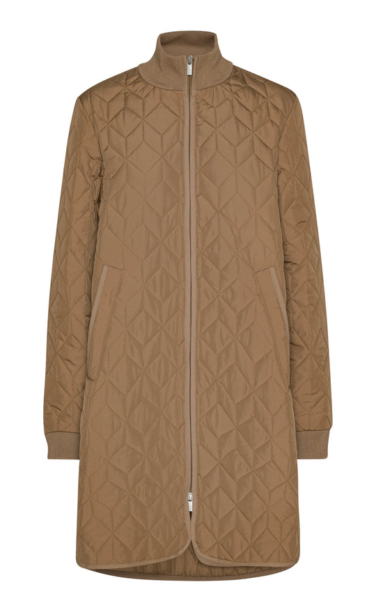 Long Quilt Coat Mocca