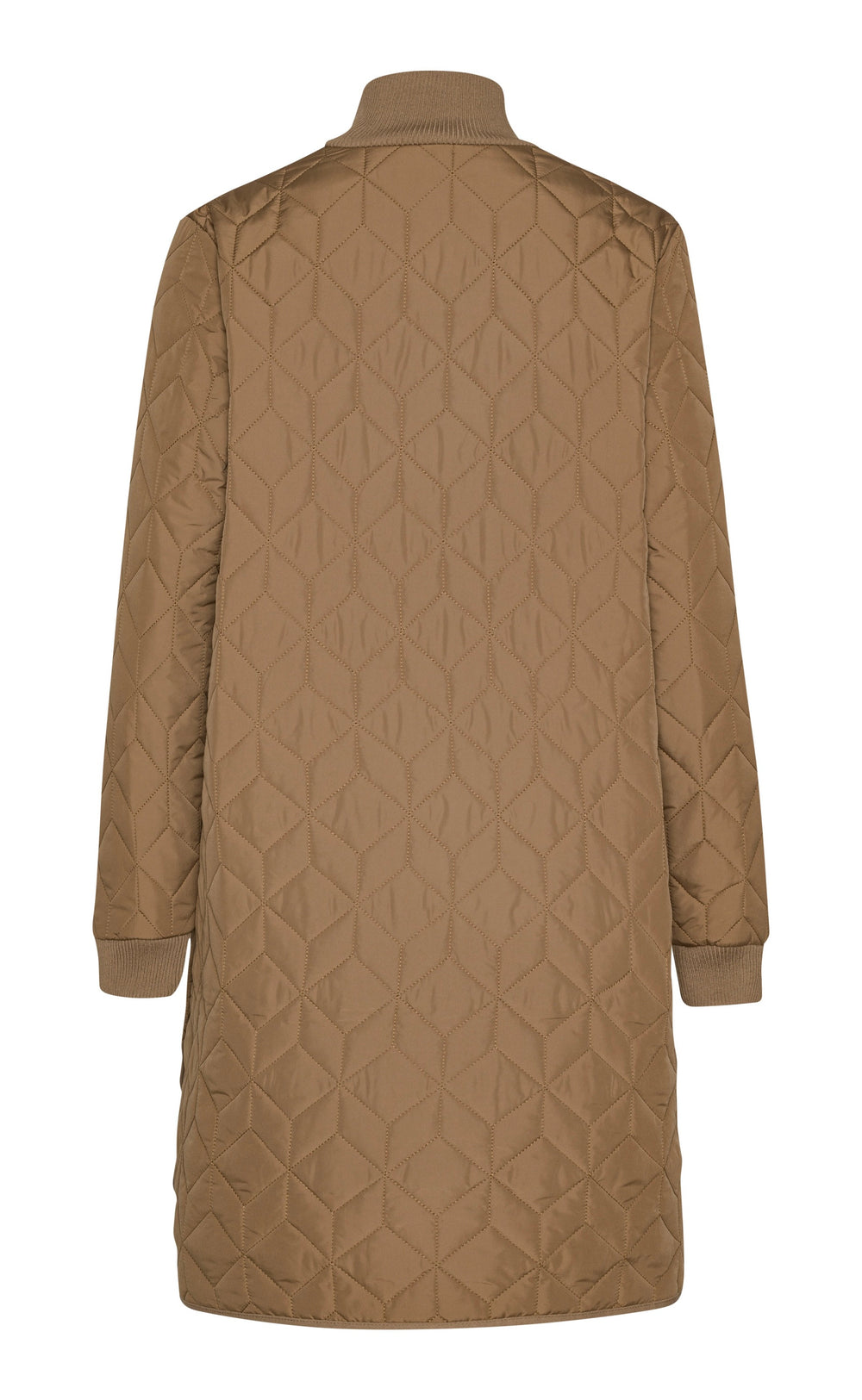 Long Quilt Coat Mocca