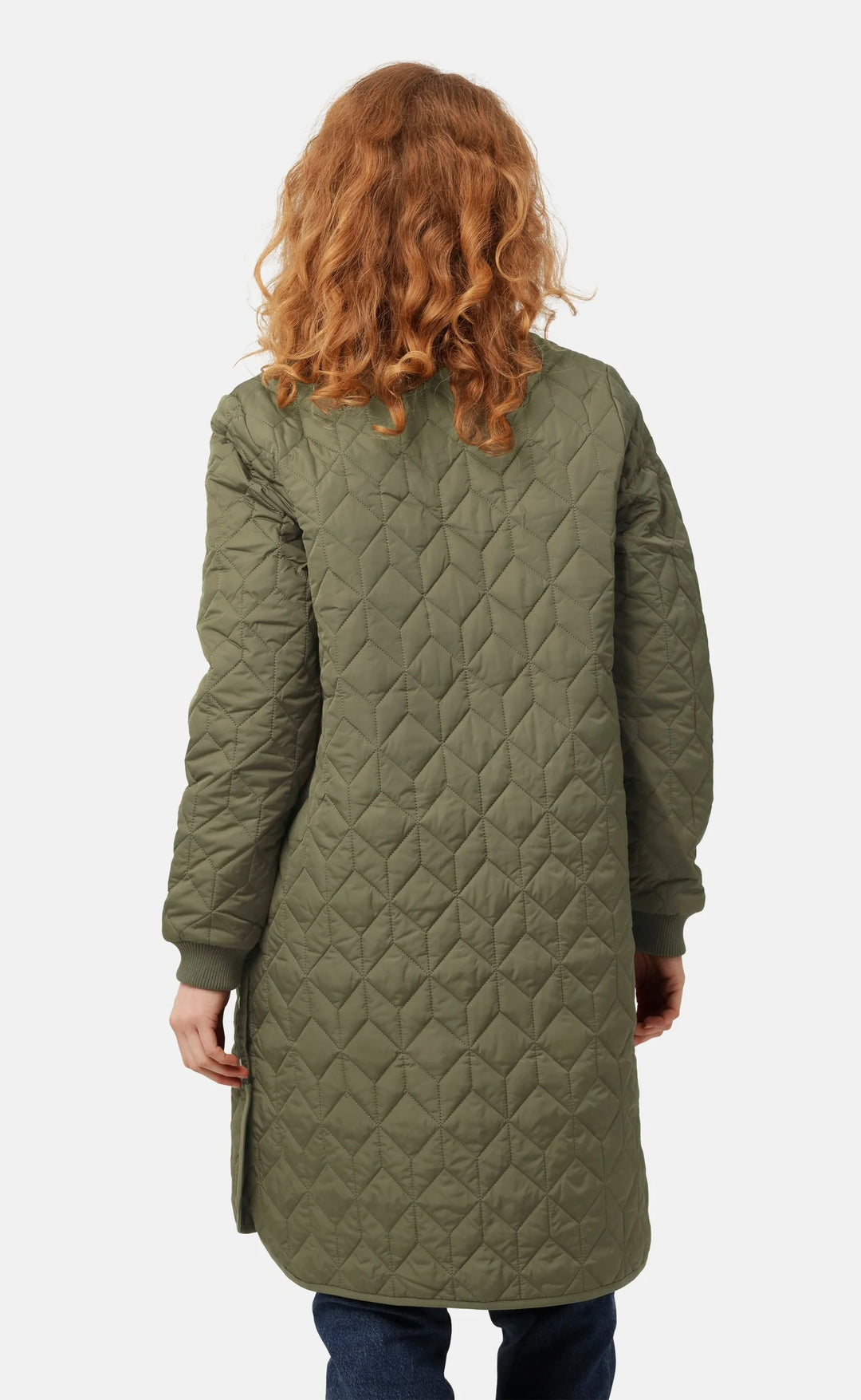 Long Quilt Coat Army