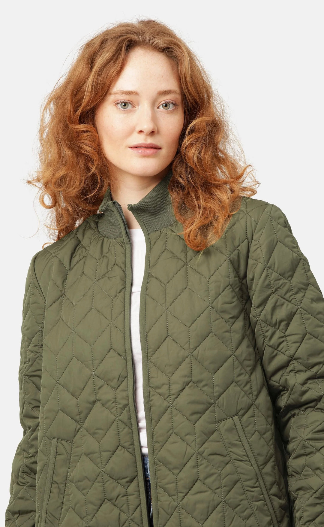 Long Quilt Coat Army