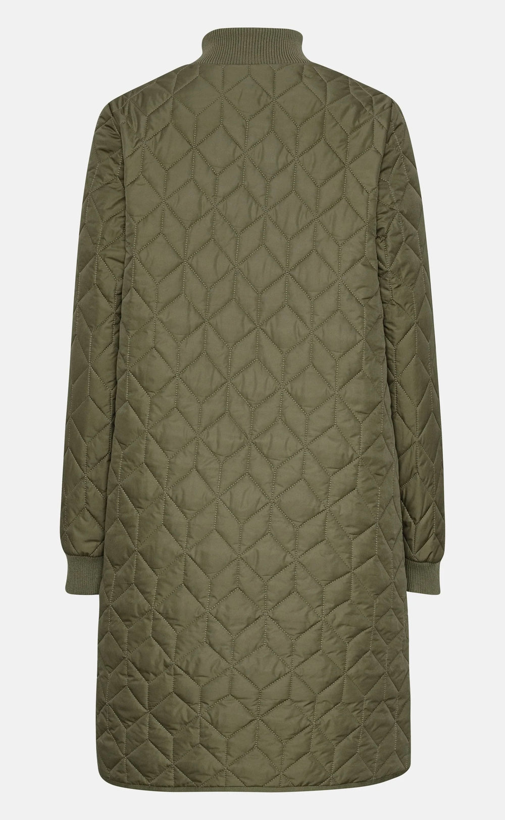 Long Quilt Coat Army