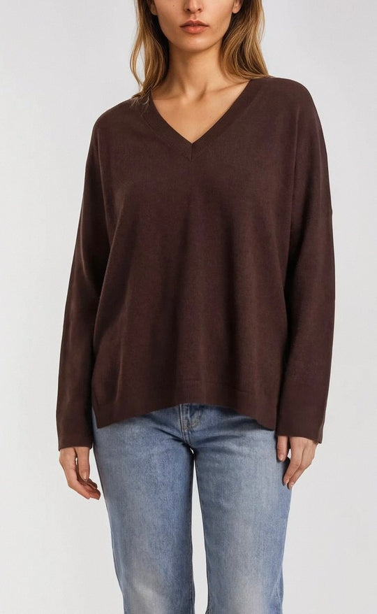 Always V Neck Dark Chocolate