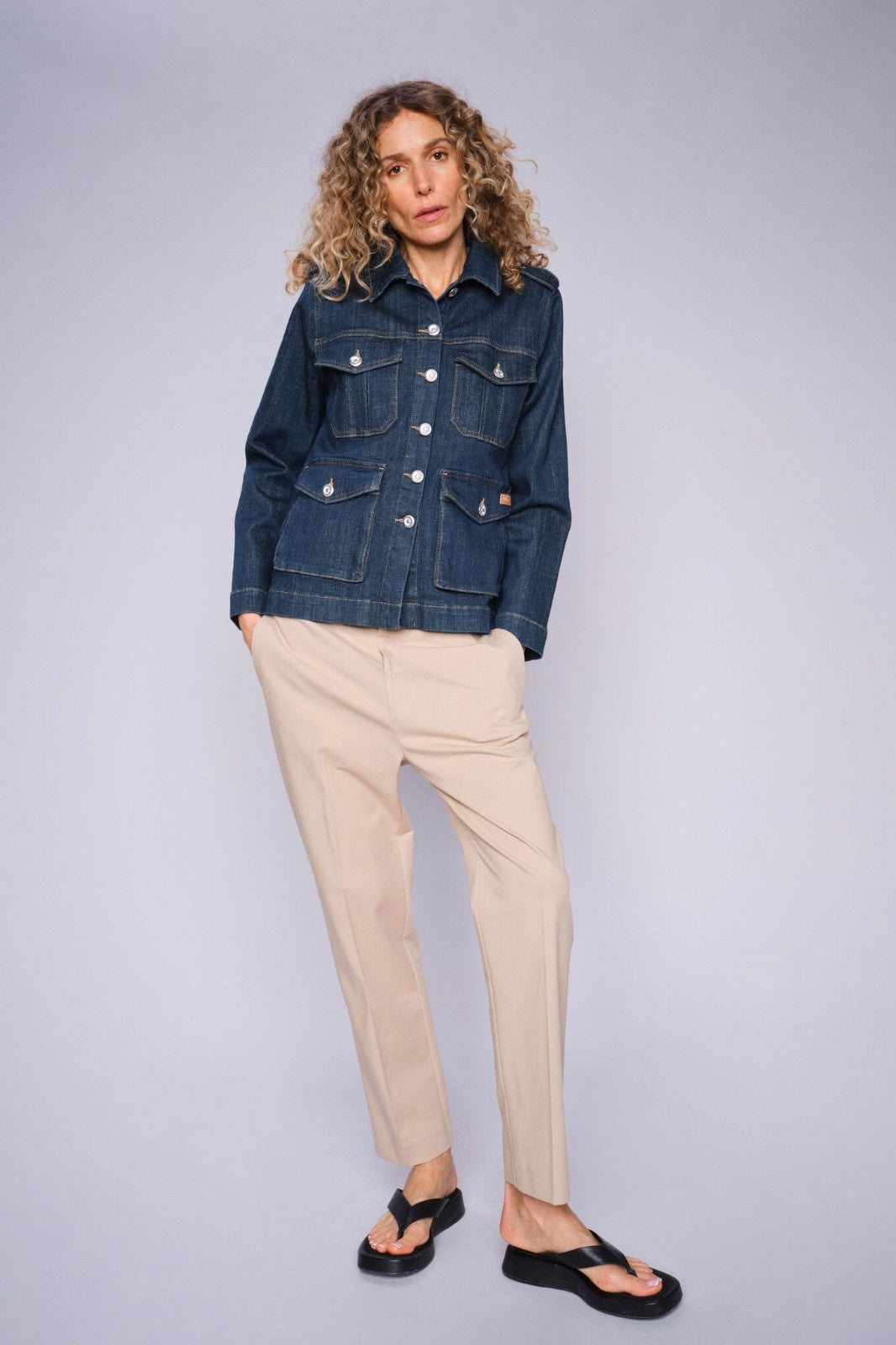 Anetta Denim Shirt Dark Blue