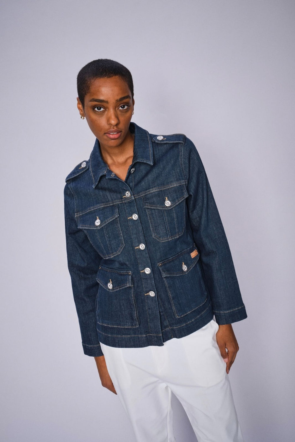Anetta Denim Shirt Dark Blue