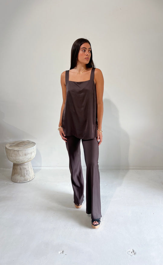 Parisienne Pant Earth Satin