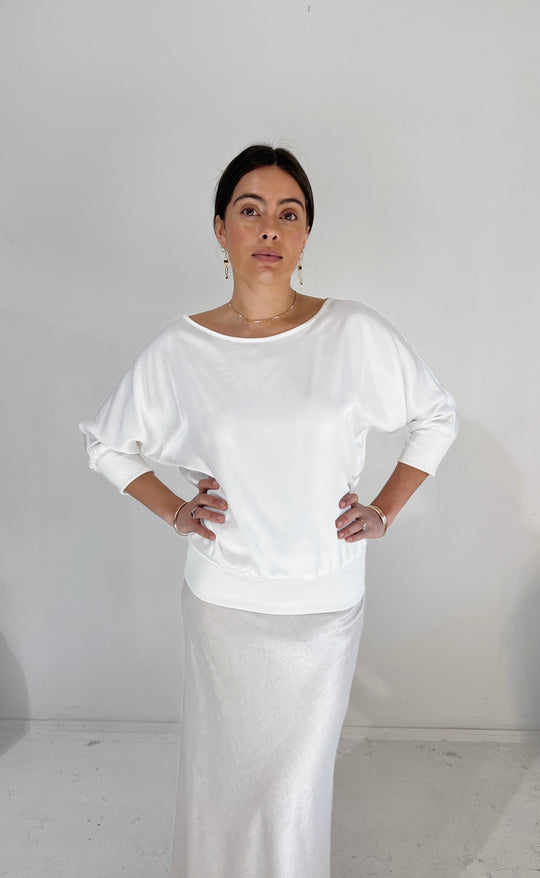 Talitha Top Ivory Satin